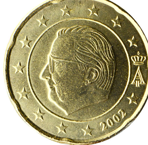 20 cent 2002 Belgicko ob.UNC