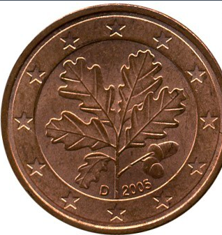 5 cent 2002 Nemecko ob.UNC D