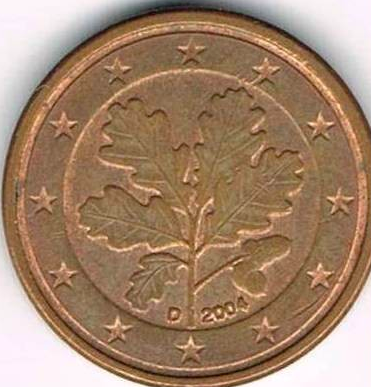 1 cent 2004 Nemecko ob.UNC D