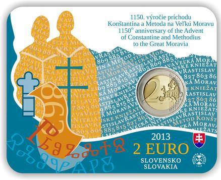 2 euro 2013 Slovensko cc.BU karta Konštantín a Metod