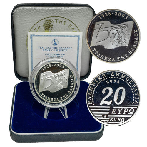 20 euro 2003 Grécko PROOF Národná banka