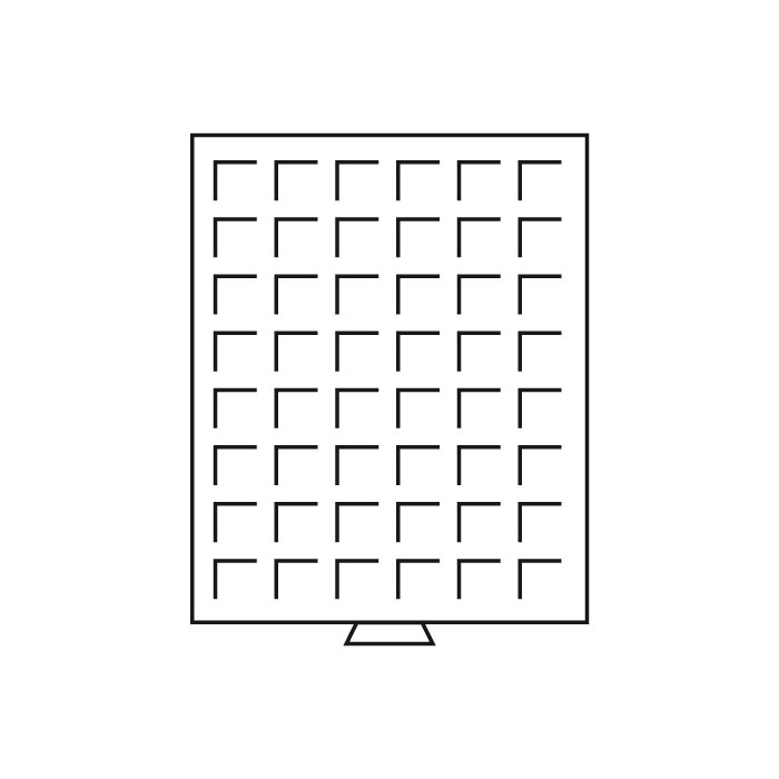 Mincový box MB na 48 štvorcových otvorov 28 mm, šedý (MBG48/28)