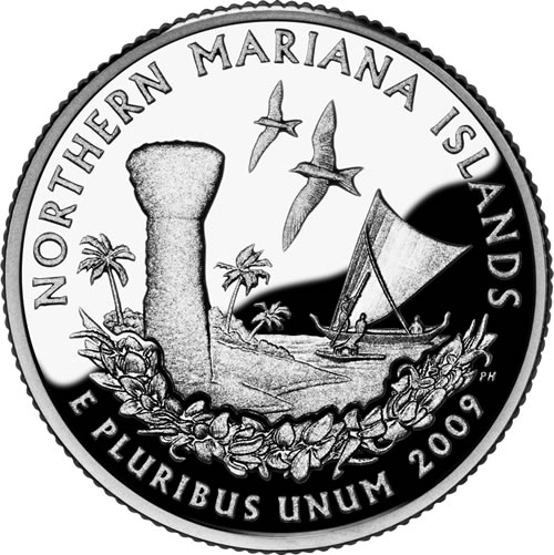 Quarter Dollar 2009 D USA UNC Northern Mariana Islands