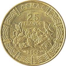 25 francs 2006 Stredoafrické štáty ob.UNC