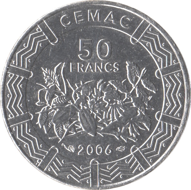 50 francs 2006 Stredoafrické štáty ob.UNC