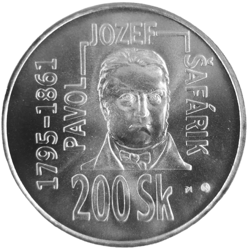 200 korún 1995 Slovensko BK,  Pavol Jozef Šafárik