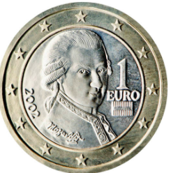 1 euro 2005 Rakúsko ob.UNC
