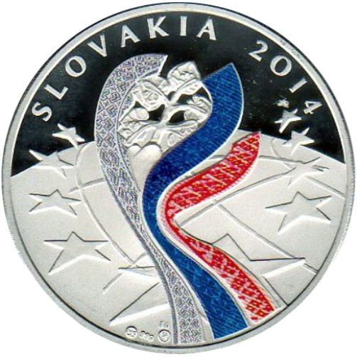 Strieborná medaila, 10.výročie vstupu SR do EÚ (671183)