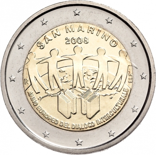 2 euro 2008 San Marino cc.UNC bez blistru dialóg