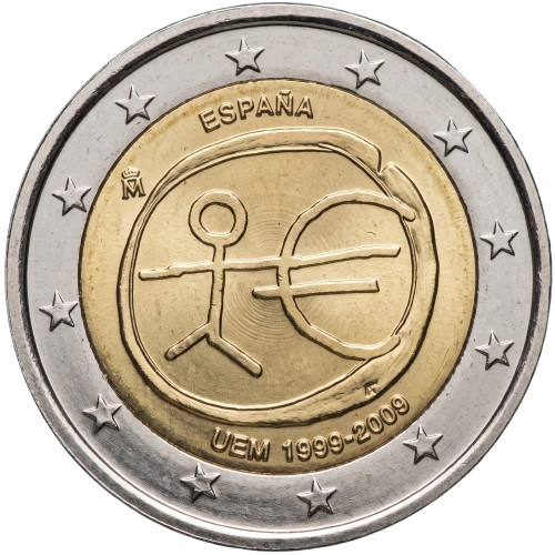2 euro 2009 Španielsko cc. UNC, Hospodárska a menová únia