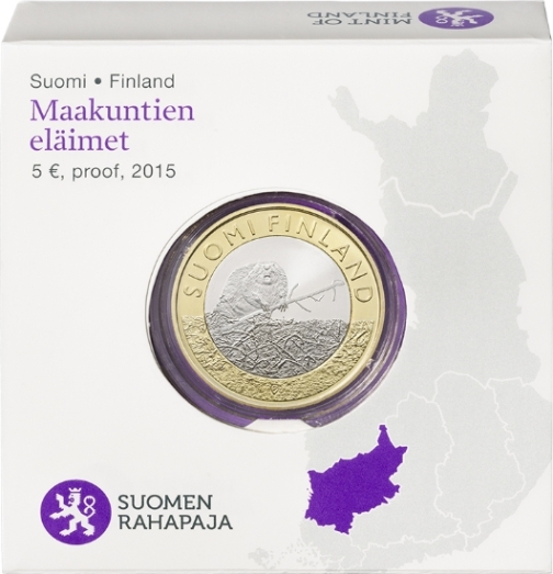 5 euro 2015 Fínsko PROOF Satakunta