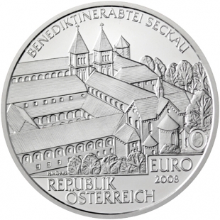 10 euro 2008 Rakúsko UNC Benediktinerabtei Seckau
