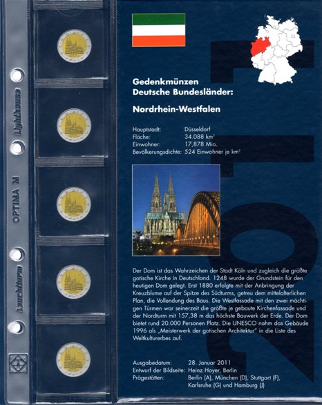 List OPTIMA na 5x 2 euro Nemecko 2011 (OPTIMAMD11NW)