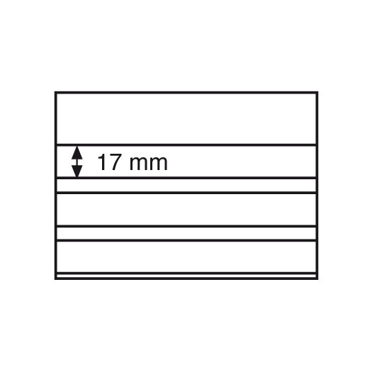 Standard cards black PS, 158x1113mm,3 clear strips with cover sheet black card, 100 per p. (EKC6D/3S)