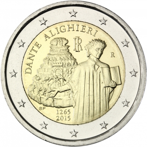 2 euro 2015 Taliansko cc.UNC Dante Alighieri