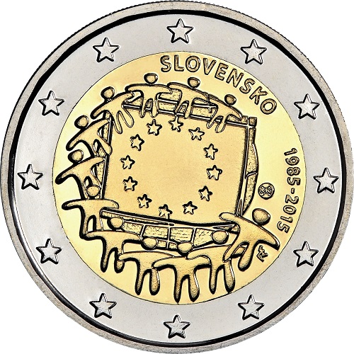 2 euro 2015 Slovensko cc.UNC Európska vlajka