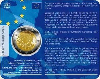 2 euro 2015 Slovensko cc.UNC karta Európska vlajka