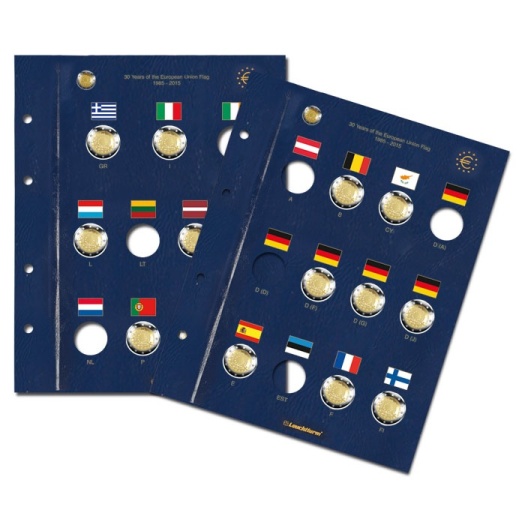 Listy VISTA na mince, 23 x 2 euro 2015 30 rokov Európskej vlajky, 2ks/bal