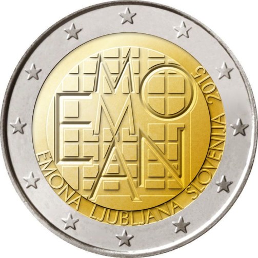 2 euro 2015 Slovinsko cc.UNC mesto Emona