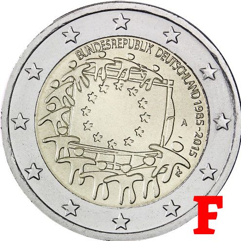 2 euro 2015 Nemecko F cc.UNC Európska vlajka