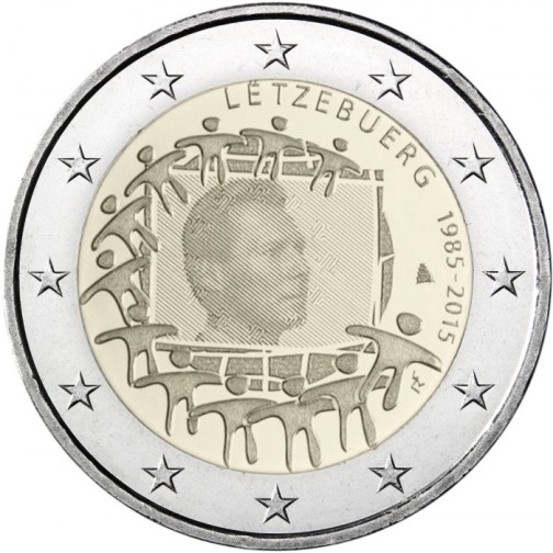 2 euro 2015 Luxembursko cc.UNC Európska vlajka