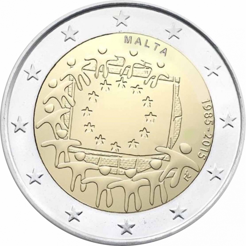2 euro 2015 Malta cc.UNC Európska vlajka