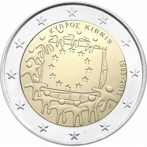 2 euro 2015 Cyprus cc.UNC Európska vlajka