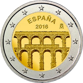 2 euro 2016 Španielsko cc.UNC Segovia
