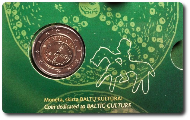 2 euro 2016 Litva cc.BU karta Baltská kultúra