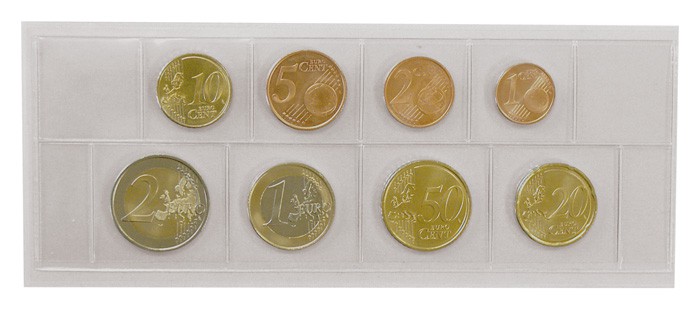 PVC puzdro na euro mince, 67 X 170 mm, 100ks/bal (K7ES)
