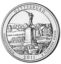 Quarter Dollar 2011 D USA Gettysburg