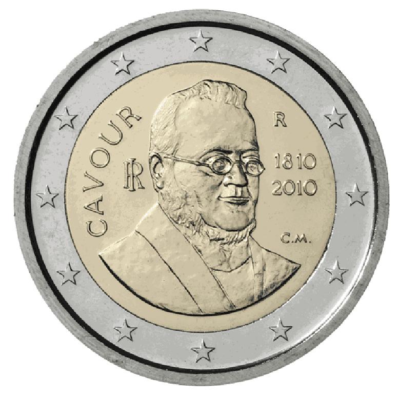 2 euro 2010 Taliansko cc.UNC Camillo Benso Cavour